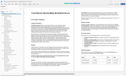 fastsigns franchise business plan 1