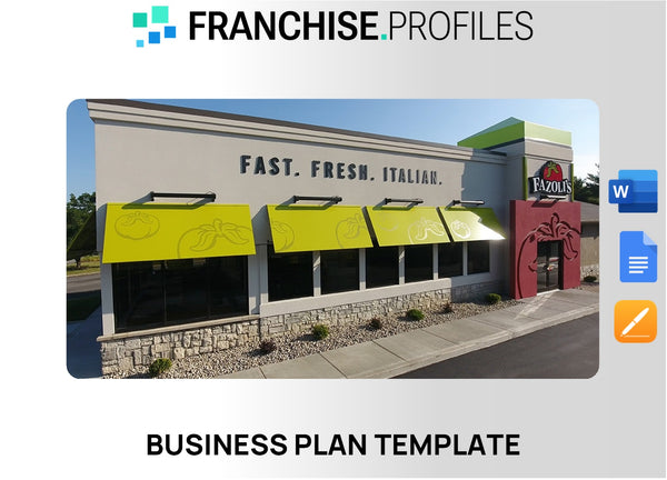 Fazoli's Franchise Business Plan Template