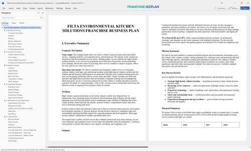 filta environmental kitchen solutions franchise business plan 1