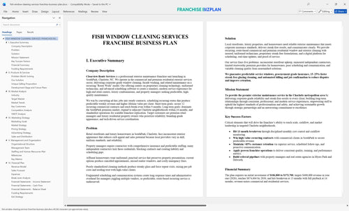 fish window cleaning services franchise business plan 1