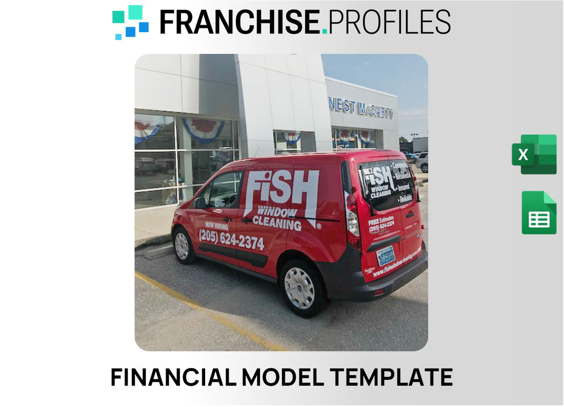 Fish Window Cleaning Services Franchise Financial Model Template