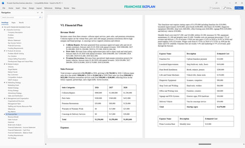 fix auto franchise business plan 6