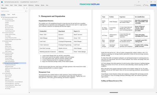 flex franchise business plan 5