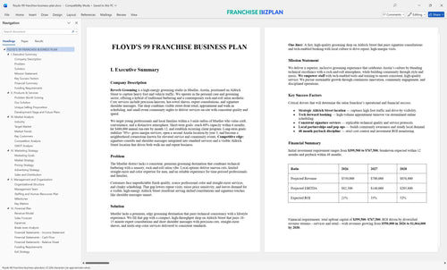 floyds 99 franchise business plan 1