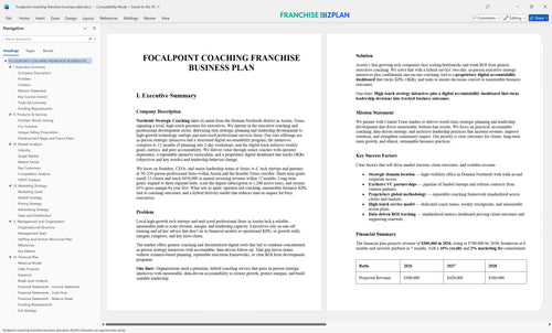 focalpoint coaching franchise business plan 1