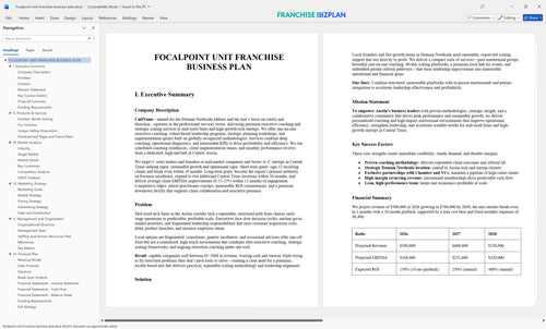 focalpoint unit franchise business plan 1