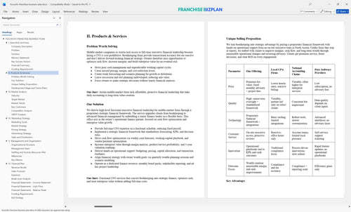 focuscfo franchise business plan 2