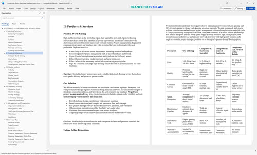 footprints floors franchise business plan 2