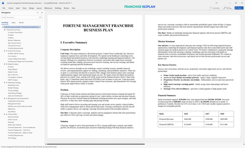 fortune management franchise business plan 1