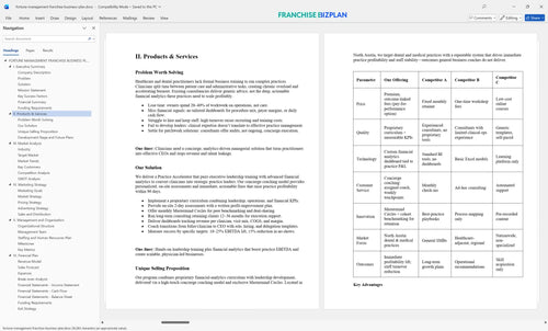 fortune management franchise business plan 2