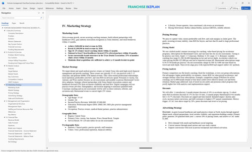 fortune management franchise business plan 4