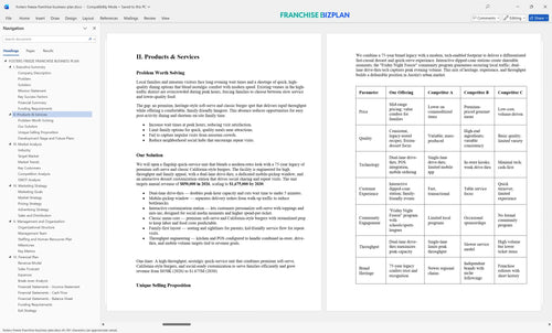 fosters freeze franchise business plan 2