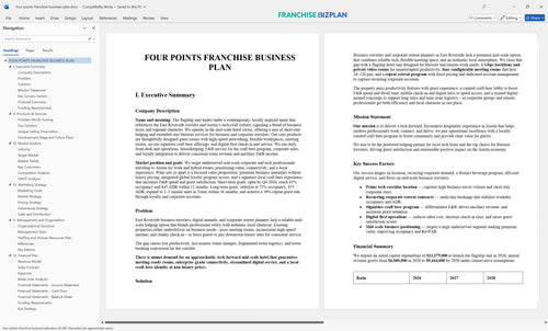 four points franchise business plan 1