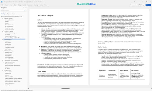 foxs pizza den franchise business plan 3