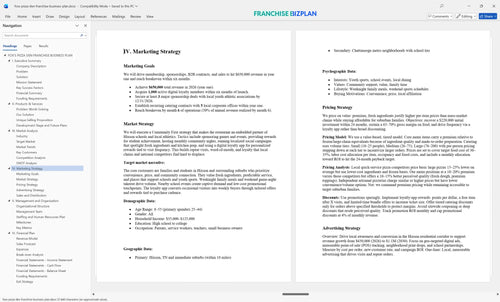 foxs pizza den franchise business plan 4