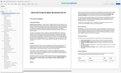 frannet franchise business plan 1