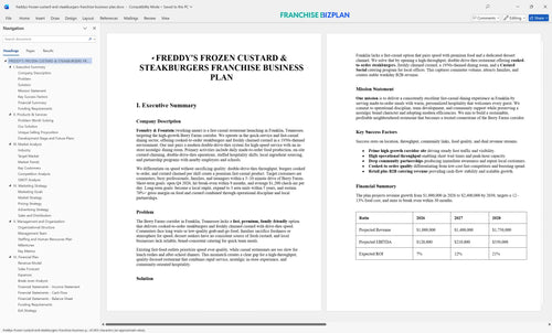freddys frozen custard and steakburgers franchise business plan 1