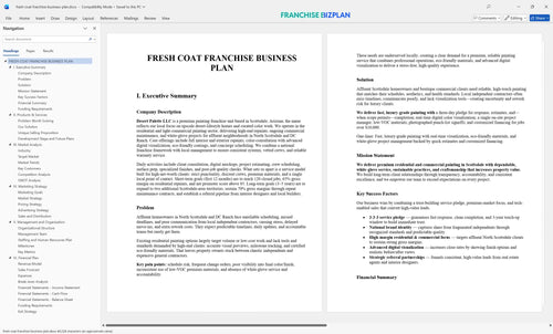 fresh coat franchise business plan 1