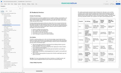 fresh coat franchise business plan 2