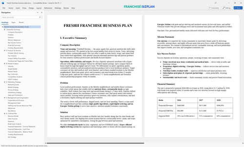 freshii franchise business plan 1
