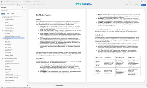 garage force franchise business plan 3