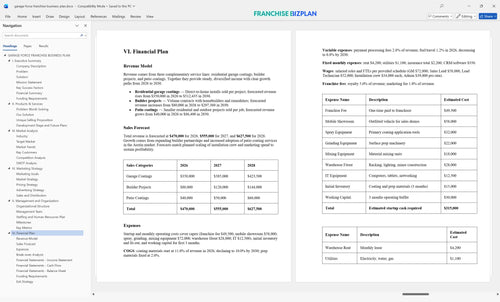 garage force franchise business plan 6