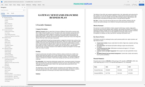gateway newstands franchise business plan 1