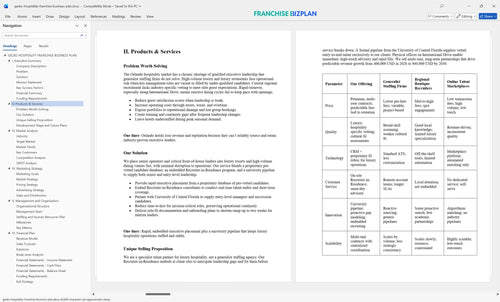 gecko hospitality franchise business plan 2