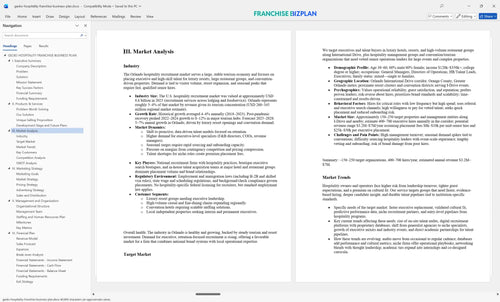 gecko hospitality franchise business plan 3