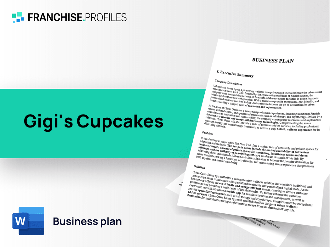 Gigi's Cupcakes Franchise Business Plan Template