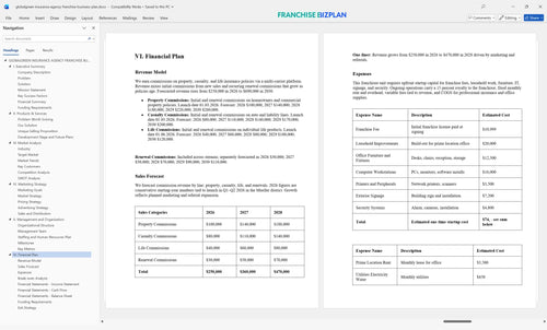 globalgreen insurance agency franchise business plan 6