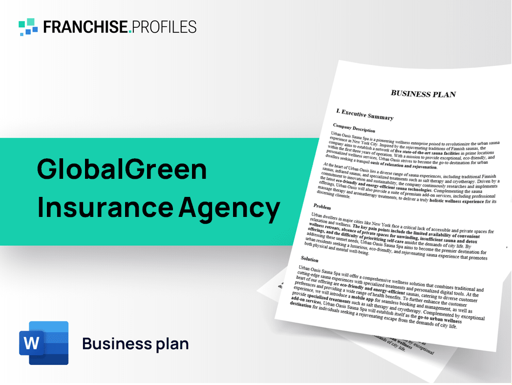 GlobalGreen Insurance Agency Franchise Business Plan Template