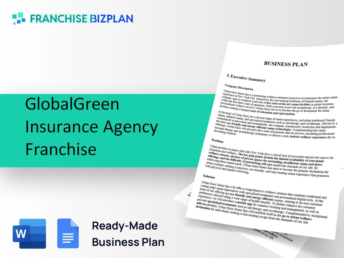 GlobalGreen Insurance Agency Franchise Business Plan 2026 Updated