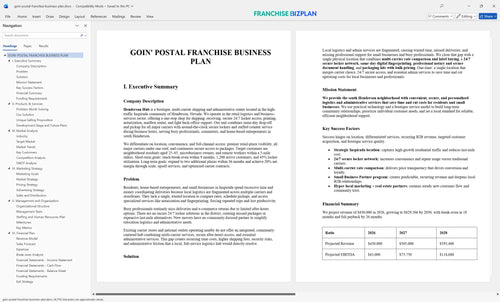 goin postal franchise business plan 1