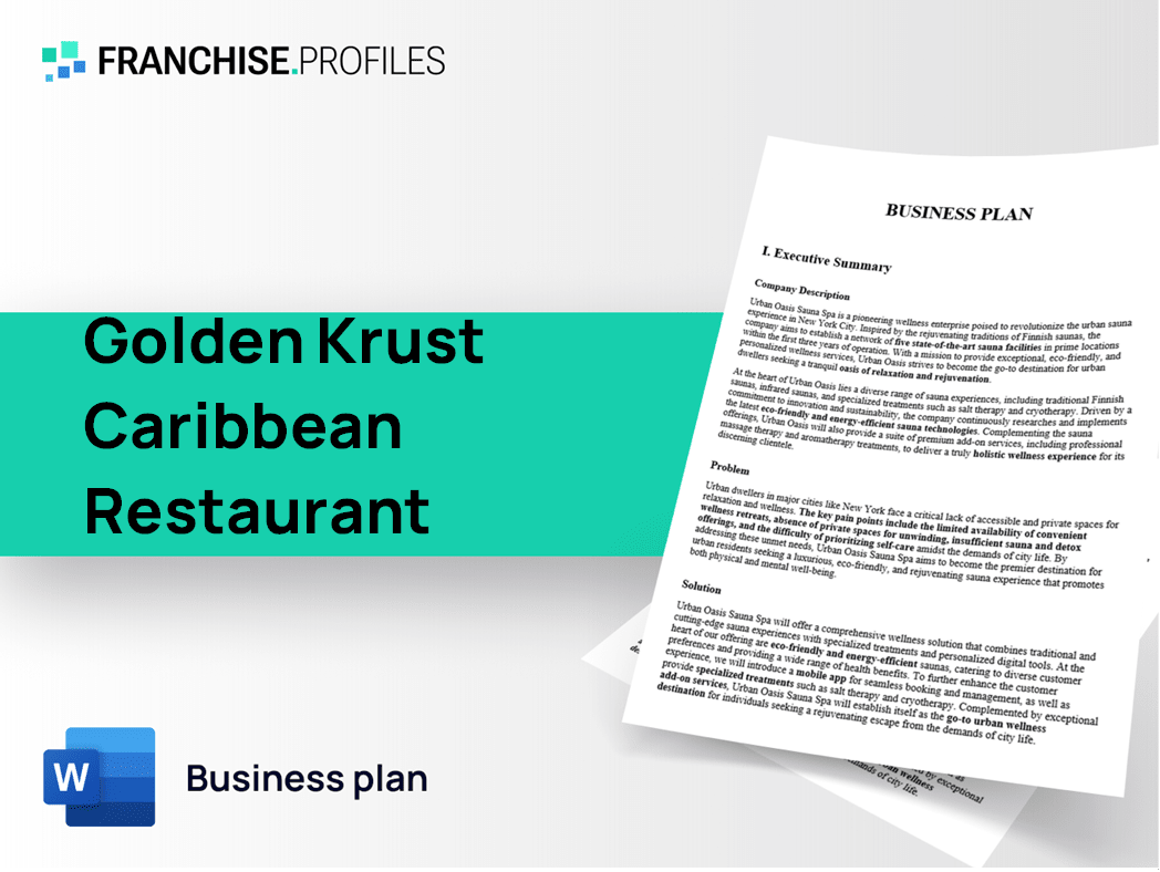 Golden Krust Caribbean Restaurant Franchise Business Plan Template