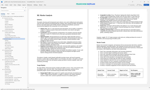 goldfish swim school franchise business plan 3