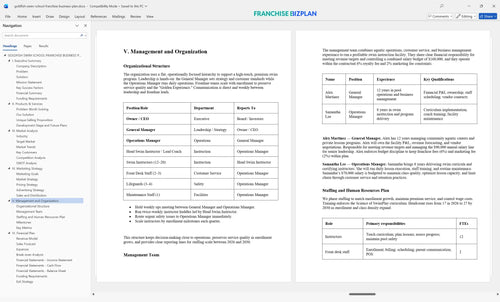 goldfish swim school franchise business plan 5