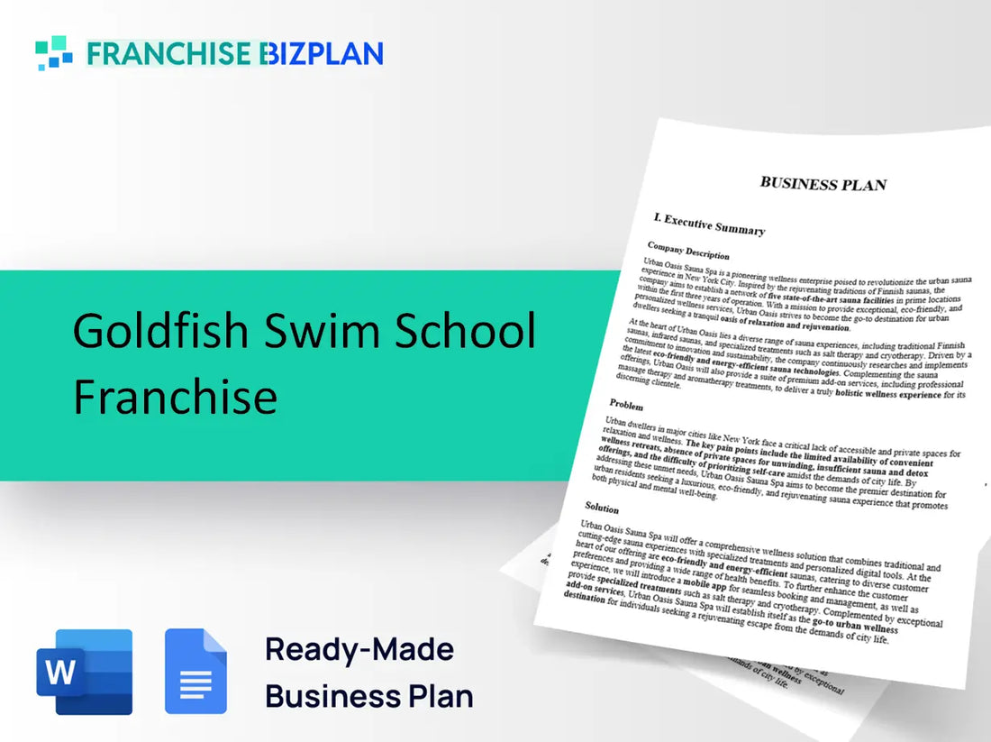Goldfish Swim School Franchise Business Plan 2026 Updated