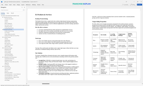 golds gym franchise business plan 2