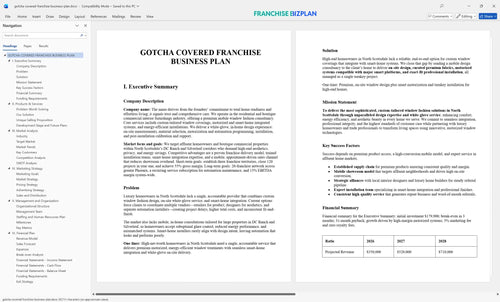 gotcha covered franchise business plan 1
