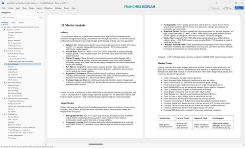great frame up franchise business plan 3
