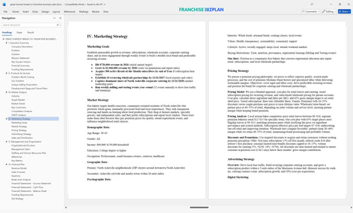 great harvest bread co franchise business plan 4