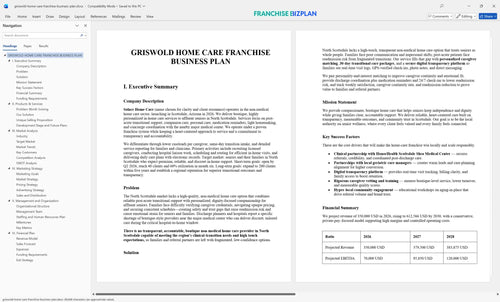 griswold home care franchise business plan 1