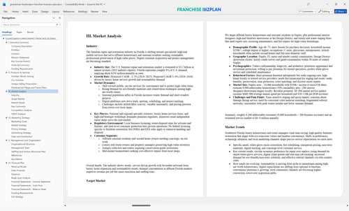 guardsman furniturepro franchise business plan 3