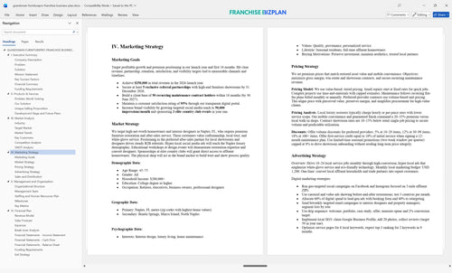 guardsman furniturepro franchise business plan 4