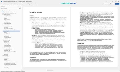 guesthouse franchise business plan 3