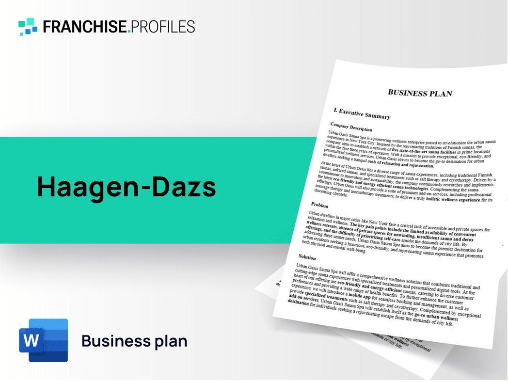Haagen-Dazs Franchise Business Plan Template