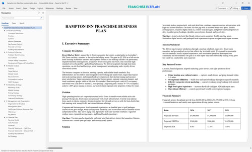 hampton inn franchise business plan 1
