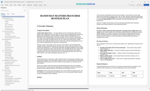 handyman matters franchise business plan 1