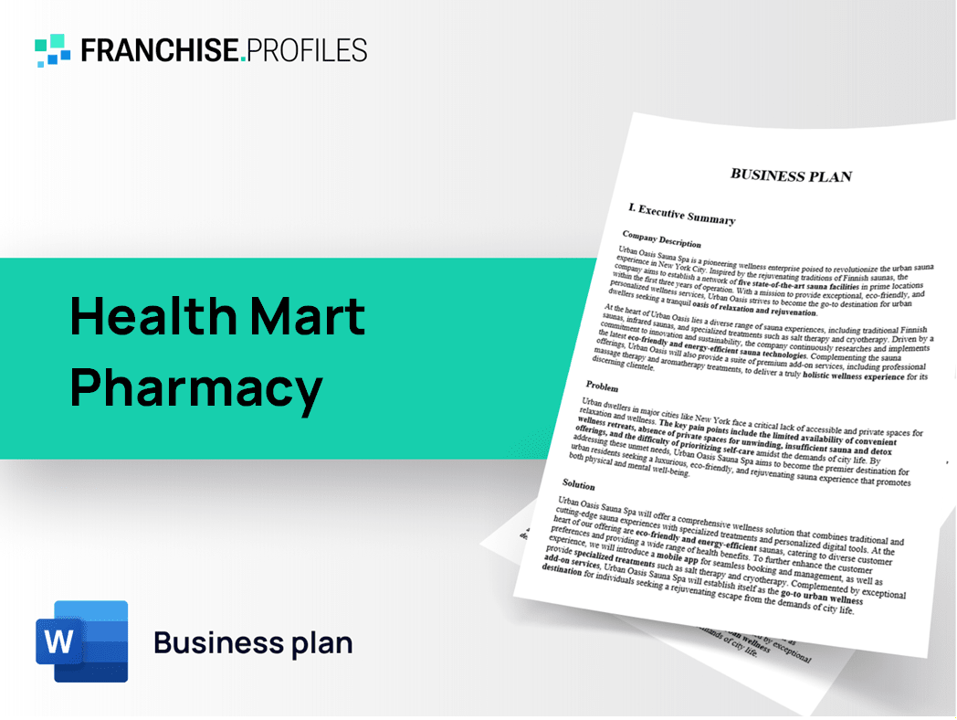 Health Mart Pharmacy Franchise Business Plan Template